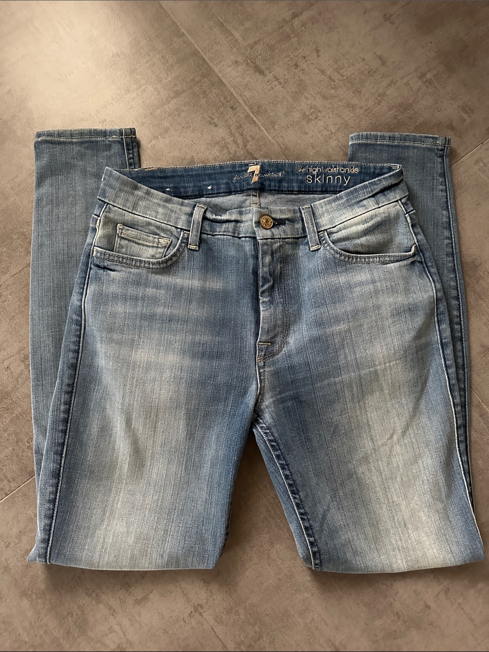 7 For All Mankind Light Blue Skinny Jeans